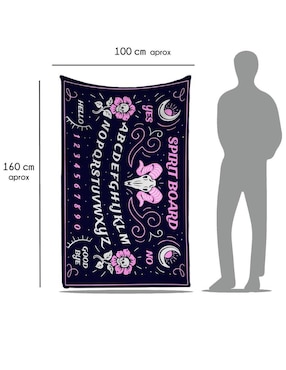 Frazada de tejido plano Juana Gallo Halloween Ouija unisex