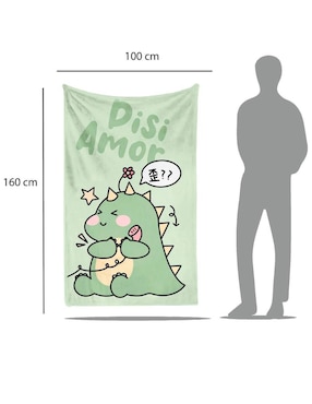 Frazada de tejido plano Juana Gallo Dinosaurio unisex