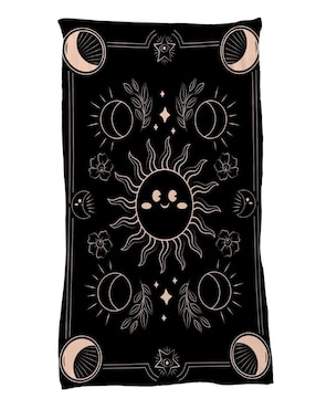 Frazada clásica de tejido punto Juana Gallo Halloween Tarot Kawaii