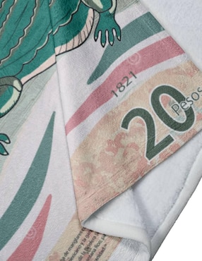 Frazada clásica de tejido punto Juana Gallo Billete de 20 Cocodrilo