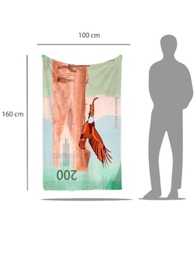 Frazada clásica de tejido punto Juana Gallo Billete De 200 Águila