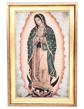 Cuadro Nuestra Señora De Guadalupe Técnica Mixta Religioso