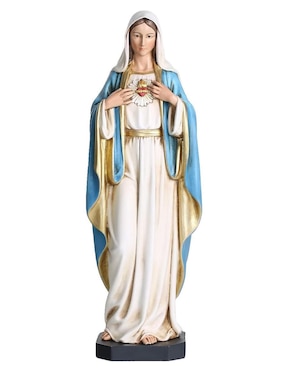 Escultura Religiosa Dari & Alice Virgen Sagrado Corazón De María De Poliresina