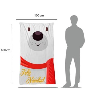 Frazada clásica de tejido punto Juana gallo Oso polar unisex