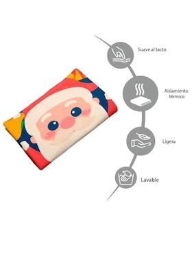 Frazada clásica de tejido punto Juana gallo Santa Claus unisex