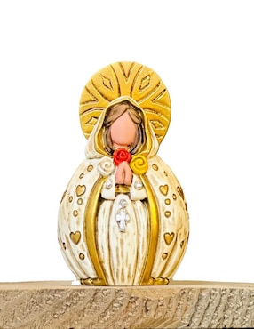 Escultura religiosa Dari & Alice Virgen rosa Mística