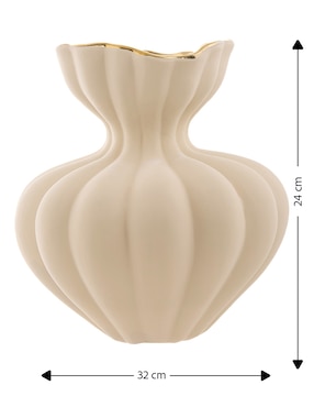 Florero Concepts Life Seta Gold de porcelana