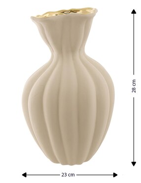 Florero Concepts Life Seta Gold de porcelana