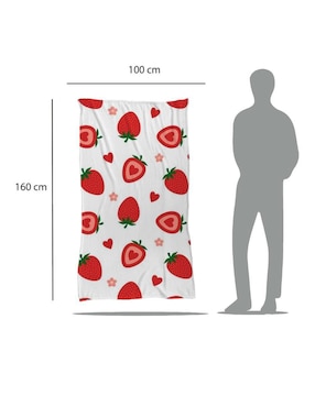 Frazada clásica de tejido Juana gallo Fresas unisex