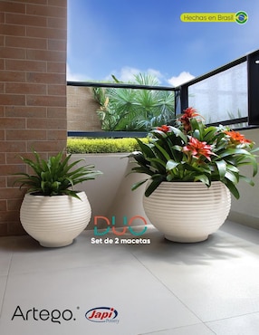 Set maceta Artego Duo Somali Japi de plástico
