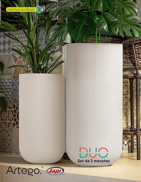 Set maceta Artego DUO KUALA Japi de plástico