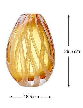 Florero N Narrative Marbled de vidrio