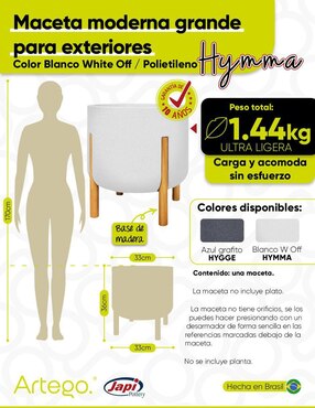 Maceta Artego Japi de plástico