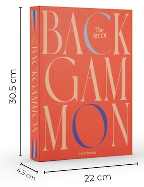 Caja decorativa con set Printworks Board Game Art of Backgammon