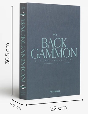 Caja decorativa con set Printworks Board Game Backgammon