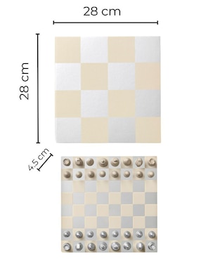 Caja decorativa con set Printworks Board Game Chess Mirror