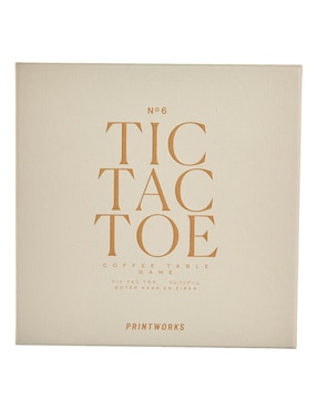 Caja decorativa con set Printworks Board Game Tic Tac Toe