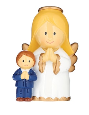Escultura religiosa Giftware Little Patrons de resina