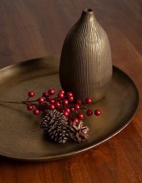 Florero N Narrative Brass Xmas
