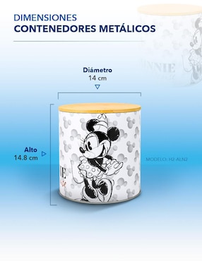 Caja Gairet Mickey Mouse cilindro con 3 piezas piezas