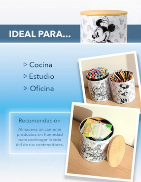 Caja Gairet Mickey Mouse cilindro con 3 piezas piezas