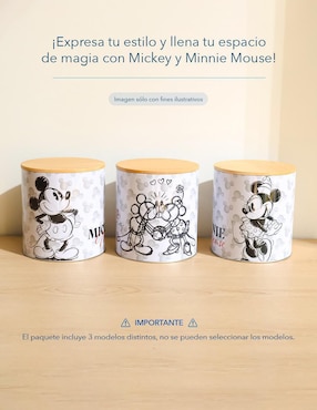Caja Gairet Mickey Mouse cilindro con 3 piezas piezas