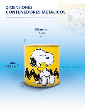 Set caja Gairet Snoopy cilindro con 3 piezas