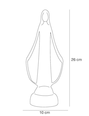 Figura asimétrico Virgen María Crown Baccara de porcelana