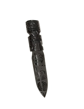 Escultura de daga Tlacaelel Mx Obsidiana de vidrio