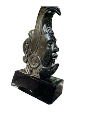 Escultura asimétrico Tlacaelel Mx Obsidiana de vidrio