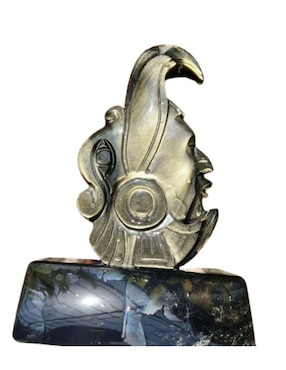 Escultura asimétrico Tlacaelel Mx Obsidiana de vidrio