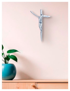 Crucifijo de cruz Cristo Casa Pewter