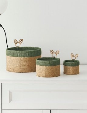 Set cesto multiusos Haus Grass de papel