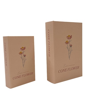 Caja decorativa Haus Oasis Floral rectangular con 2 piezas