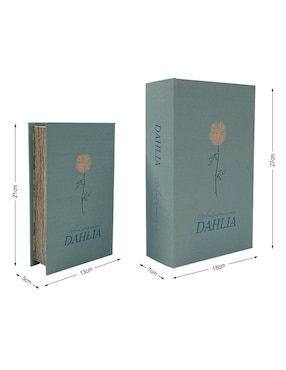 Caja decorativa con set Haus Oasis Floral rectangular con 2 piezas