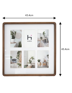 Portaretrato Haus de madera para 6 fotos