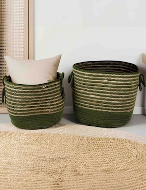 Set cesto multiusos Haus Natural Leaf