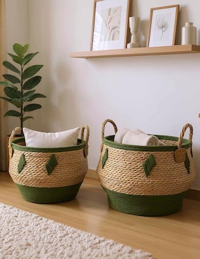 Set Cesto multiusos Haus Natural Leaf