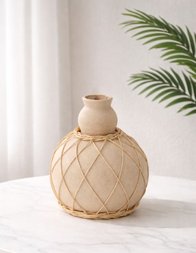 Florero Haus Oasis Tropical de cerámica