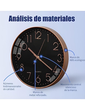 Reloj de pared Xtellar de plástico
