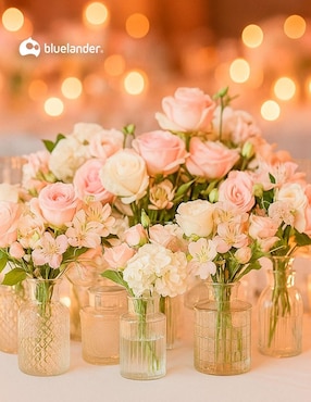 Set florero Bluelander de vidrio