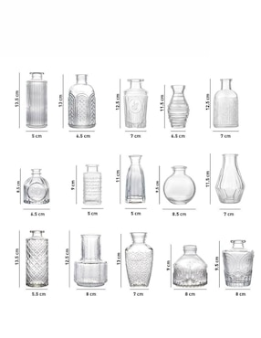 Set florero Bluelander de vidrio