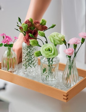 Set florero Bluelander de vidrio