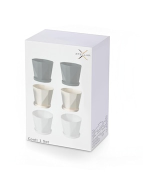 Set maceta Xtellar de plástico