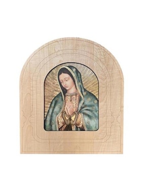Retablo de Virgen de Guadalupe Estampa Italiana Religioso de MDF