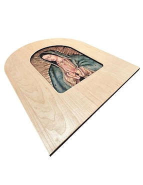 Retablo de Virgen de Guadalupe Estampa Italiana Religioso de MDF