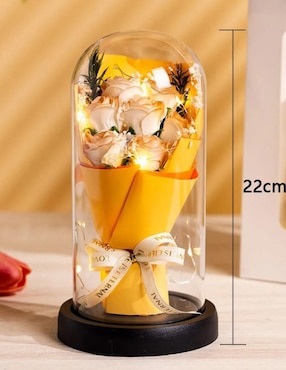 Figura de flor Cm-Top Ramo de Rosas Amarillas con luces LED