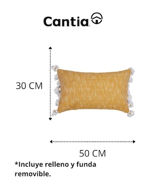Cojín decorativo Cantia Cúrcuma