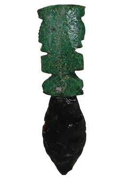 Figura decorativa de daga Tlacaelel Mx de vidrio
