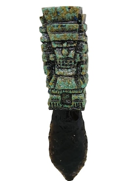 Figura decorativa de daga Tlacaelel Mx de vidrio